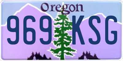 OR license plate 969KSG