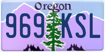 OR license plate 969KSL
