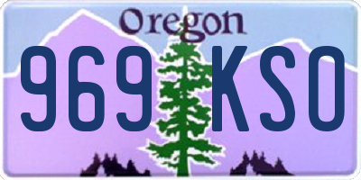 OR license plate 969KSO