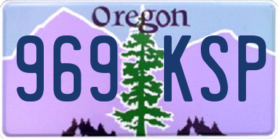 OR license plate 969KSP