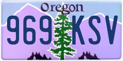 OR license plate 969KSV