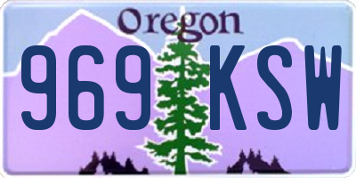 OR license plate 969KSW