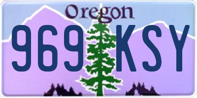 OR license plate 969KSY