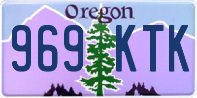 OR license plate 969KTK