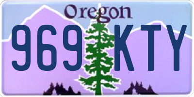 OR license plate 969KTY