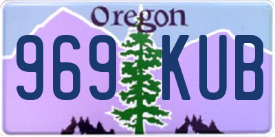 OR license plate 969KUB