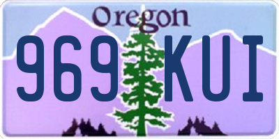 OR license plate 969KUI