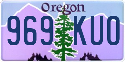 OR license plate 969KUO