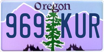 OR license plate 969KUR