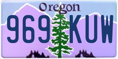 OR license plate 969KUW