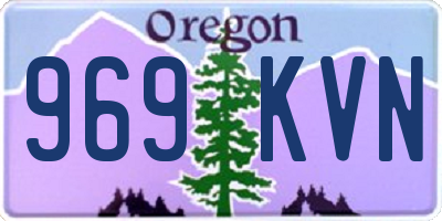 OR license plate 969KVN