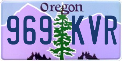 OR license plate 969KVR