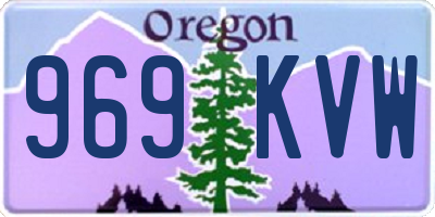 OR license plate 969KVW