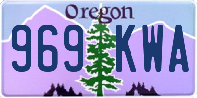 OR license plate 969KWA