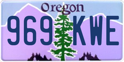 OR license plate 969KWE