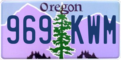 OR license plate 969KWM