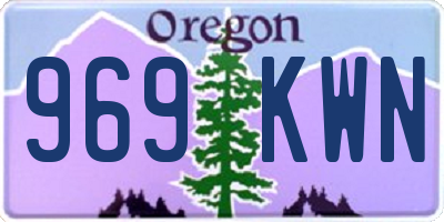 OR license plate 969KWN