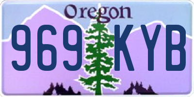 OR license plate 969KYB