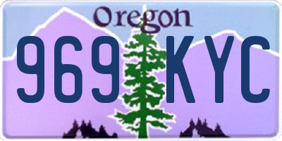 OR license plate 969KYC