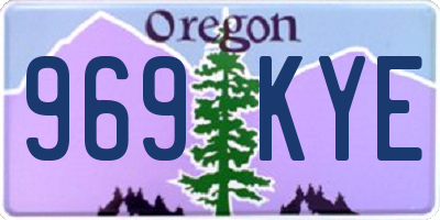 OR license plate 969KYE
