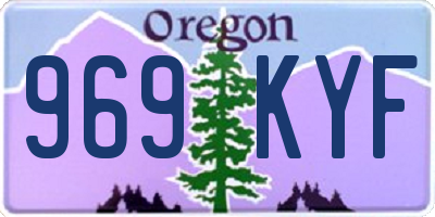OR license plate 969KYF