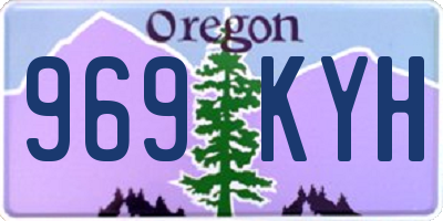 OR license plate 969KYH