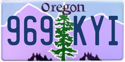 OR license plate 969KYI