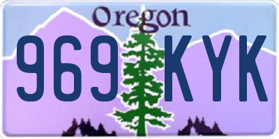 OR license plate 969KYK