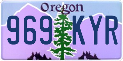 OR license plate 969KYR