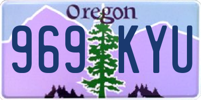 OR license plate 969KYU