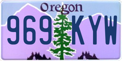 OR license plate 969KYW