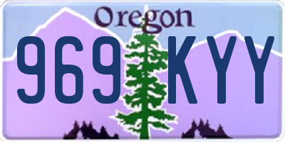 OR license plate 969KYY