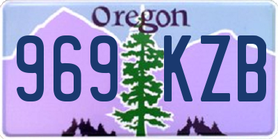 OR license plate 969KZB