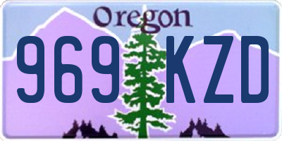 OR license plate 969KZD