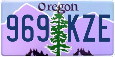 OR license plate 969KZE