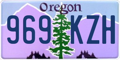 OR license plate 969KZH