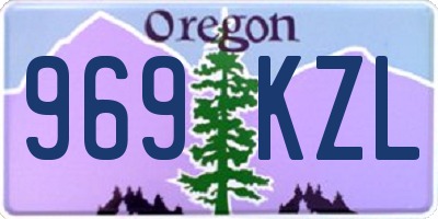 OR license plate 969KZL