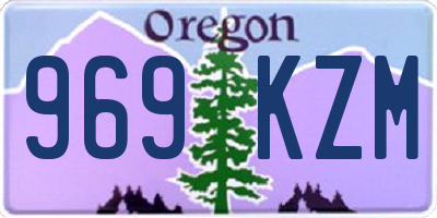 OR license plate 969KZM