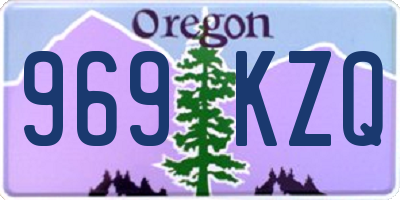 OR license plate 969KZQ