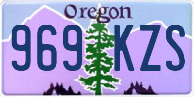 OR license plate 969KZS