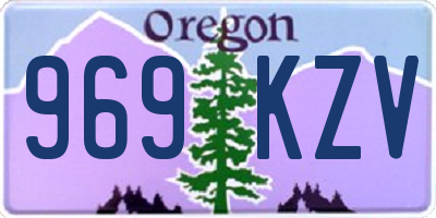 OR license plate 969KZV