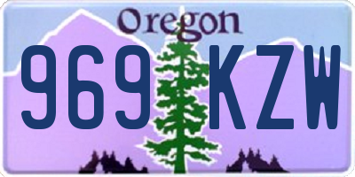 OR license plate 969KZW