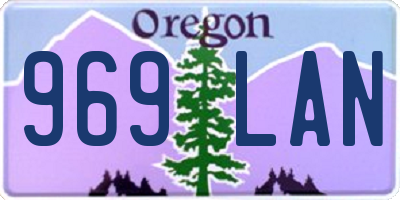OR license plate 969LAN