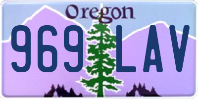 OR license plate 969LAV