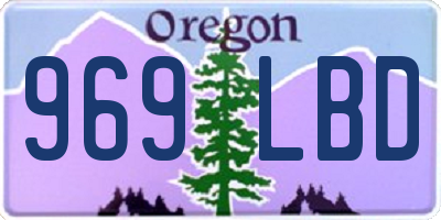 OR license plate 969LBD