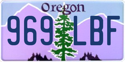 OR license plate 969LBF