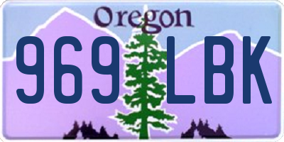 OR license plate 969LBK