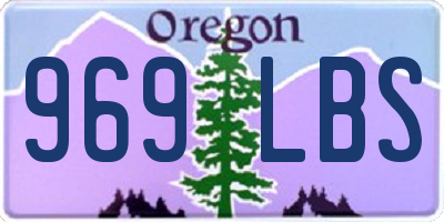 OR license plate 969LBS