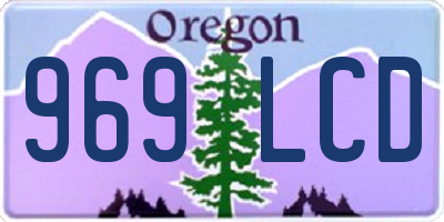 OR license plate 969LCD