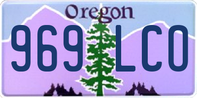 OR license plate 969LCO